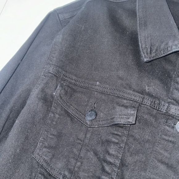 Ms. Cello Womens Black Denim Jacket With Frayed Hem 3X Casual & Stylish - Picture 5 of 11